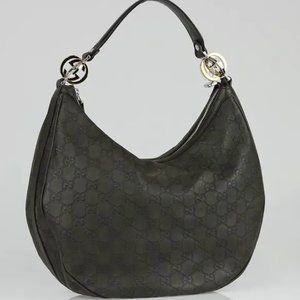 Gucci GG Canvas Twins Hobo Bag Beige Cloth ref.484785 - Joli Closet